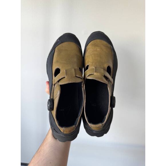 Roa Mary Jane Olive Leather Sneakers Shoes - Picture 5 of 8